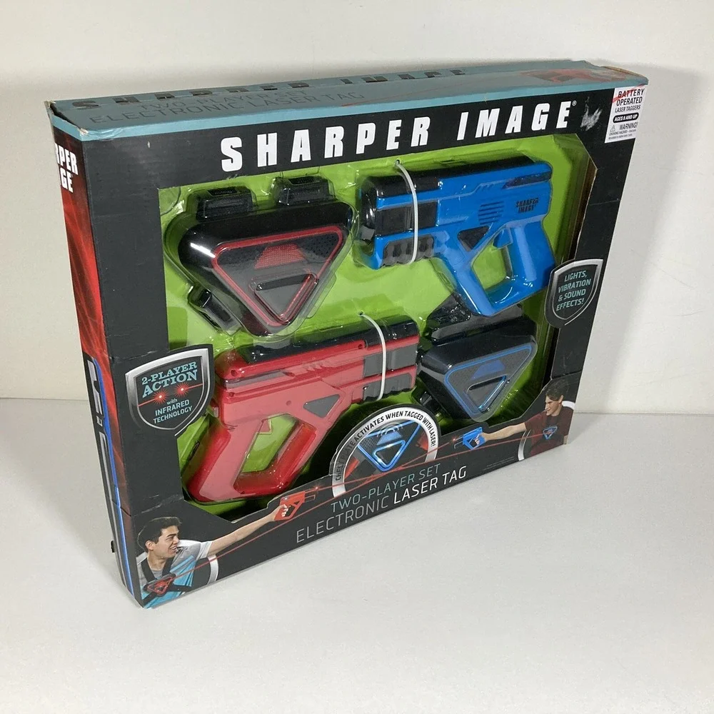Sharper Image 2-Player Electronic Laser Tag Infrared Technology Lights Sound NIB